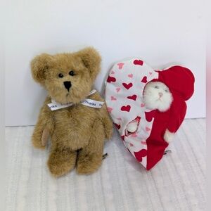 Boyd's Bear Thanks Teddy Bear and Heart Plush Toy Set